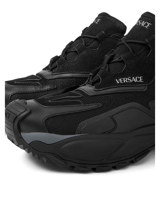 Versace Black Sneakers Fabric for men