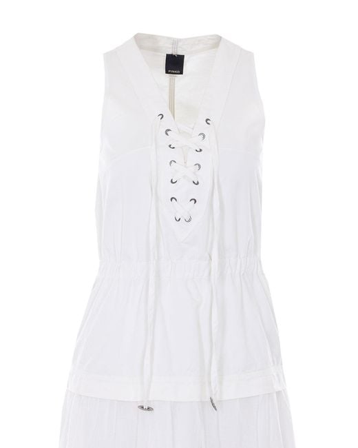 Pinko White Long Dress
