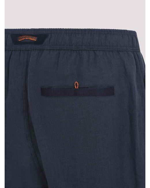 Sease Blue Hemp Drawstring Shorts for men