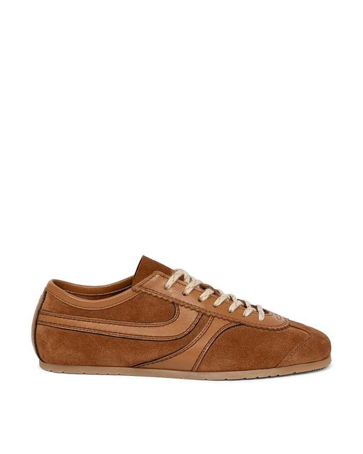 Dries Van Noten Brown Sneakers With Suede Inserts for men