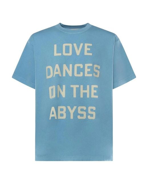 Valentino Garavani Blue Printed Cotton T-Shirt for men