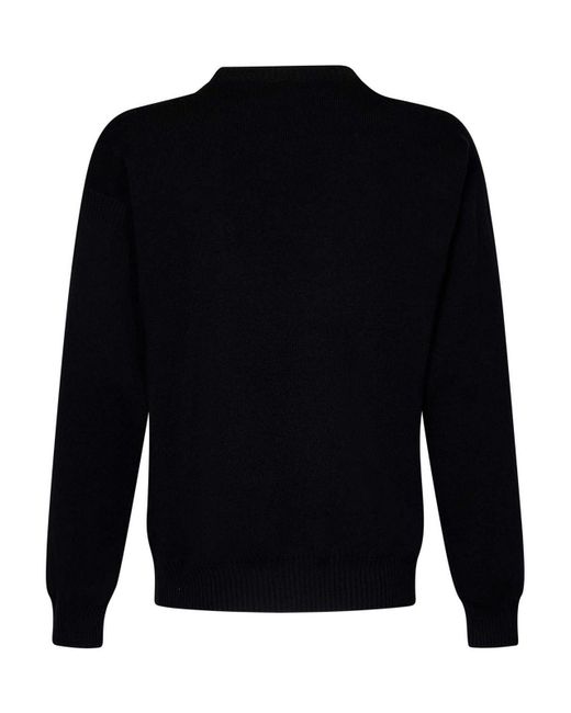 Emporio Armani Blue Cotton And Virgin Wool Crewneck Sweater for men