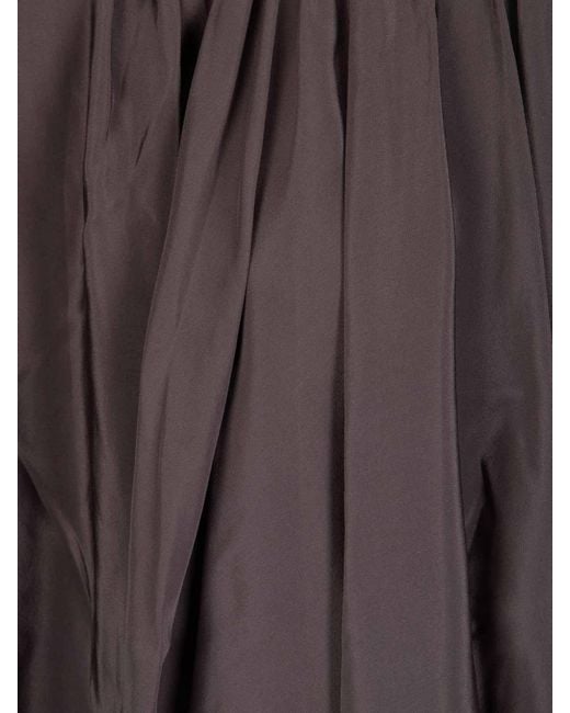 7 For All Mankind Brown Off Shoulders Blouse Silk