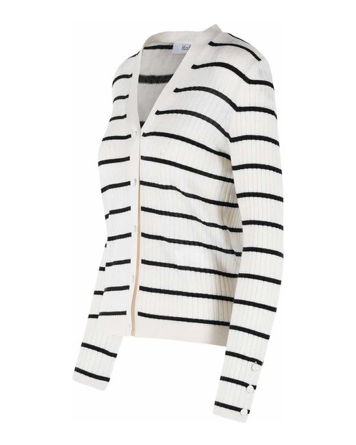 Max Mara White Pedale Cashmere And Silk Cardigan