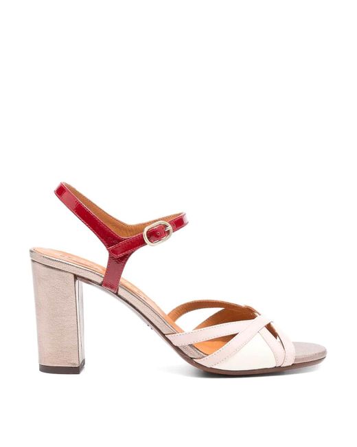 Chie Mihara Pink Logo Sandals