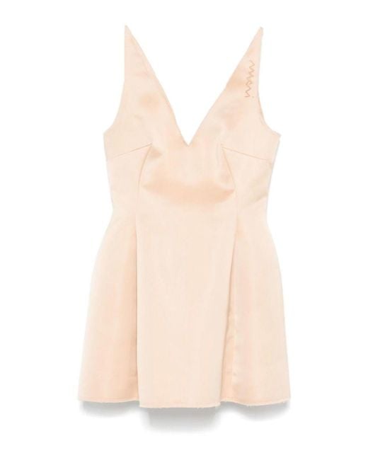 Marni Natural Duchess Satin Mini Dress