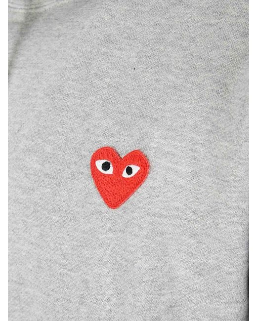 COMME DES GARÇONS PLAY Gray Sweatshirt Emblem for men