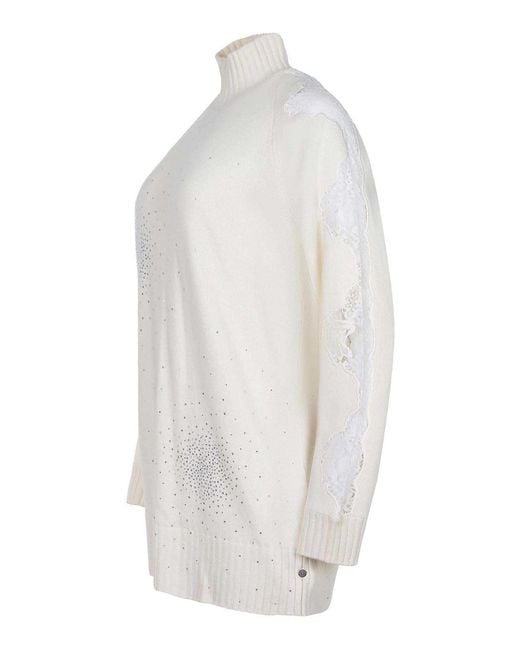 GIUSEPPE DI MORABITO White Dress Made Of A Wool And Cashmere Blend