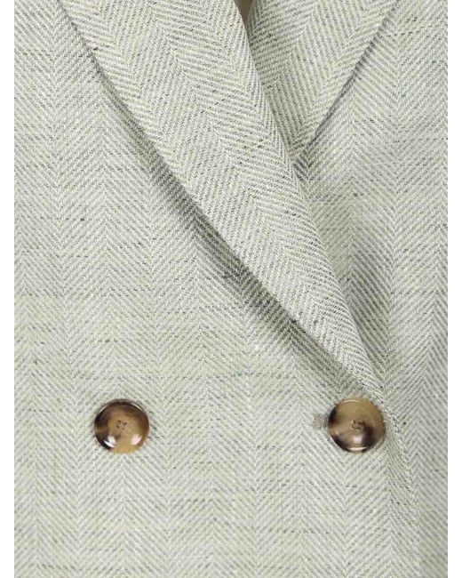 Sartoria Latorre Gray Double-Breasted Blazer