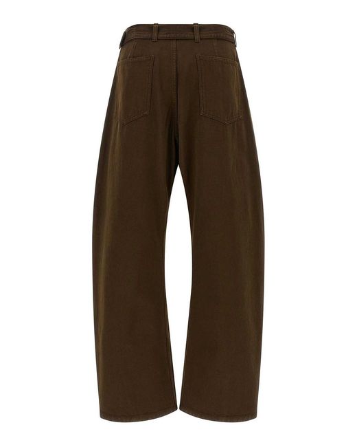 Lemaire Brown Twisted Belted Pants