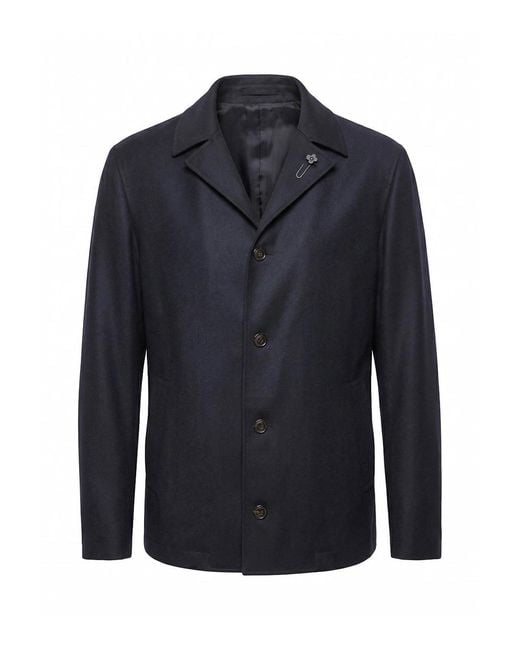 Lardini Blue Shirt Jacket for men