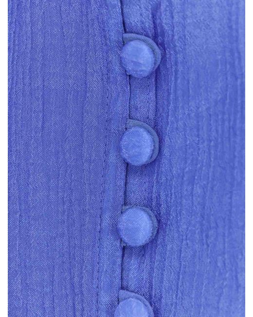 Polo Ralph Lauren Blue Buttoned Flared Blouse