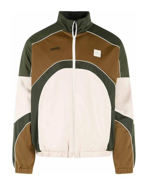 Amiri Green Track Polyester And Cotton Jacket for men
