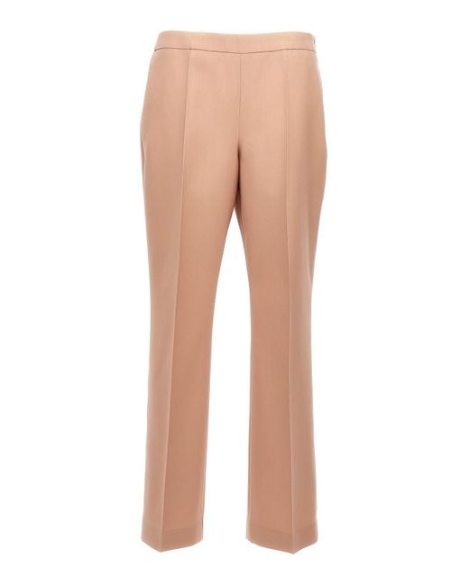 Jil Sander Natural Pleat Wool Pants