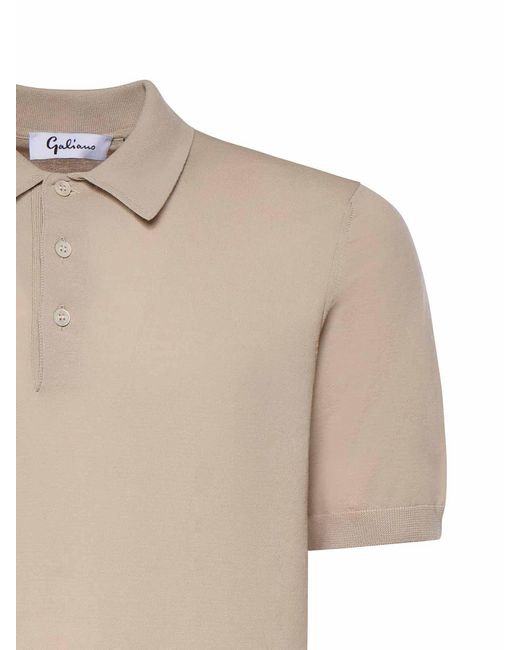 Giuliano Galiano Natural Cotton Polo for men