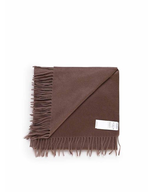 Max Mara Brown Cashmere Stole With Embroidery