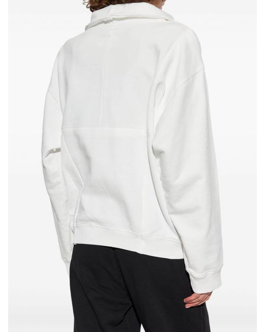 MM6 by Maison Martin Margiela White Drawstring Pocket Hoodie