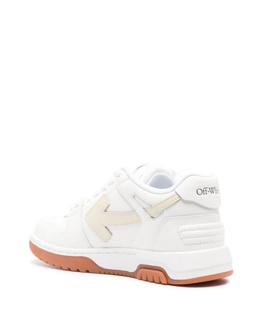 Off-White c/o Virgil Abloh White Out Of Office Leather Sneakers
