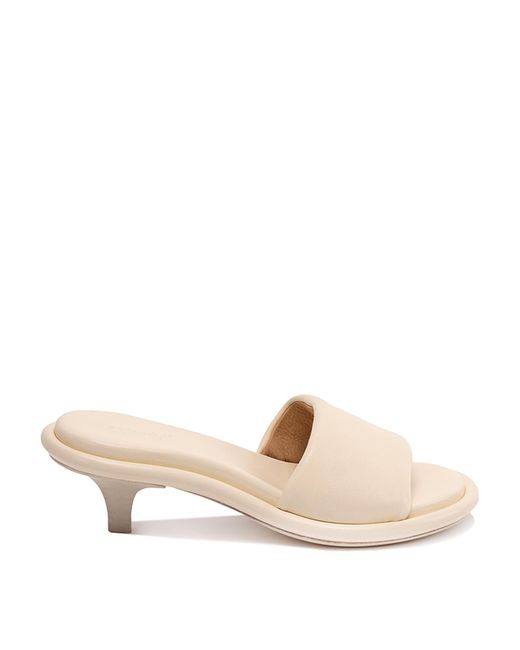 Marsèll Natural Brooch Leather Sandals With Low Heel
