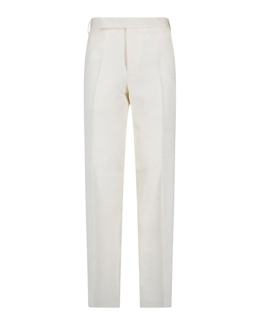 Lardini White Tailored Trousers for men
