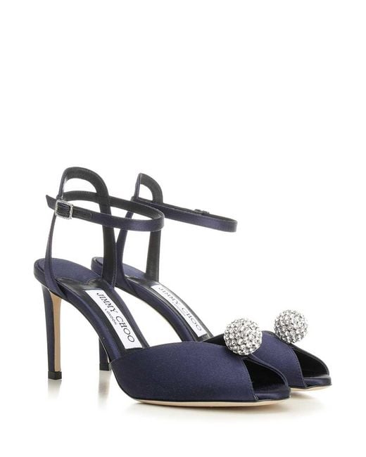 Jimmy Choo Blue Sacora 85 Sandal