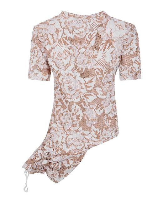 Comme des Garçons Pink Asymetrical T-Shirt