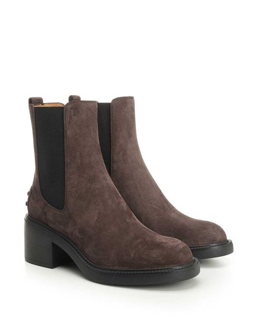 Tod's Brown Suede Ankle Boot