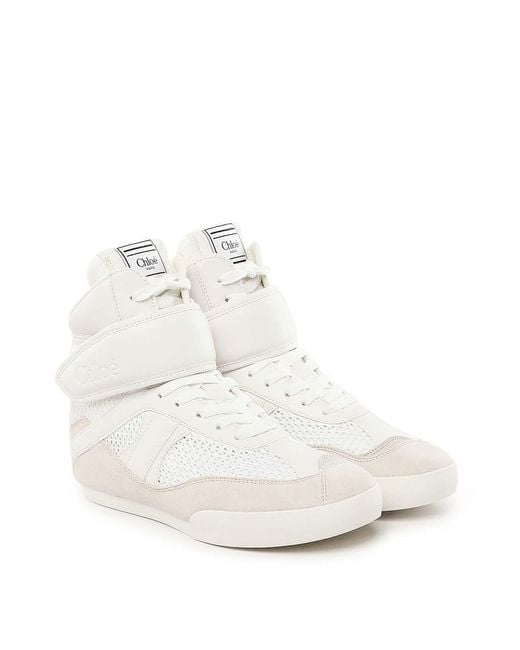 Chloé Natural High Kick Sneakers