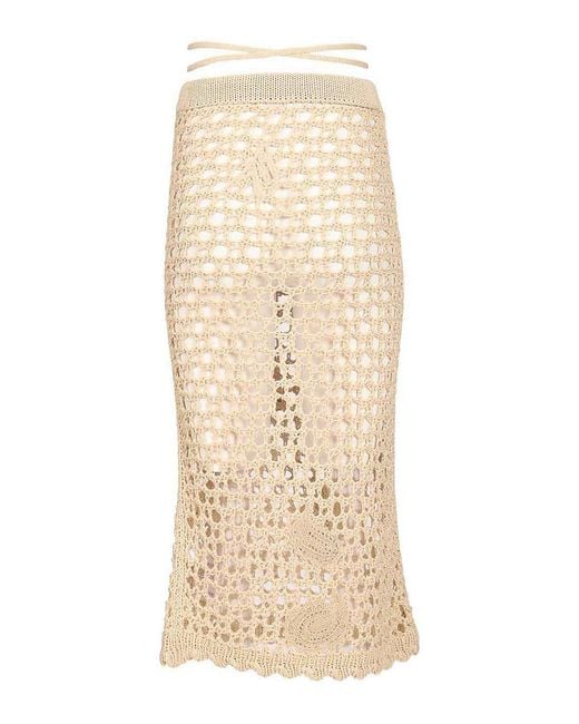 The Attico Natural Midi Skirt