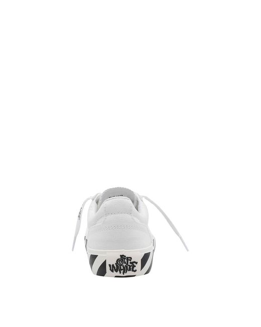 Off-White c/o Virgil Abloh White Vulcanized Sneakers With Logo Print