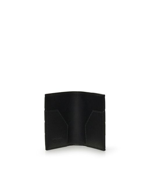 Bottega Veneta Black Intrecciato Leather Card Holder for men