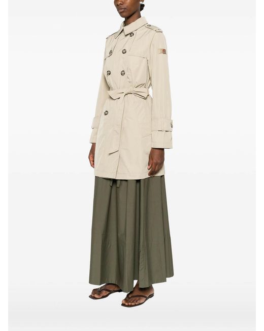 Peuterey Natural Knude Double-Breasted Trench Coat