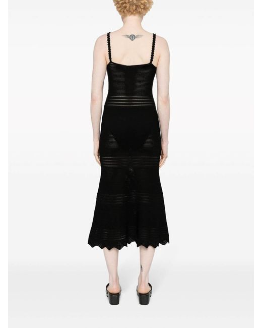 Self-Portrait Black Semi-transparent Dress