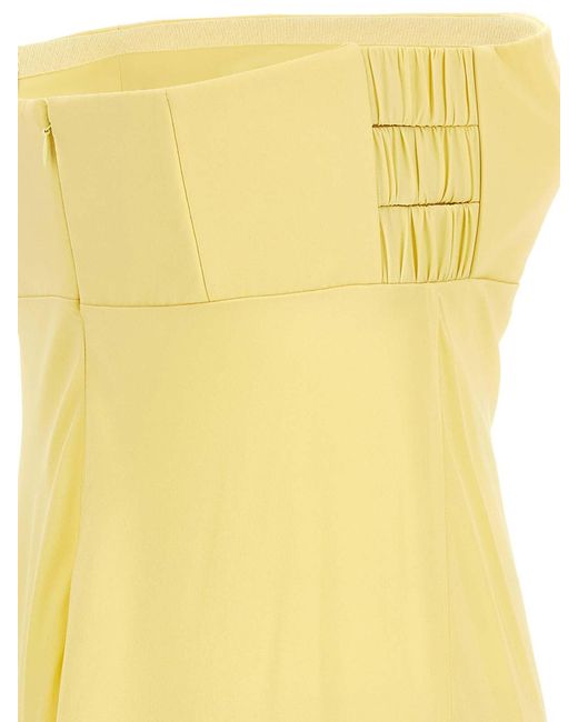 Giovanni bedin Yellow Off-The-Shoulder Dress