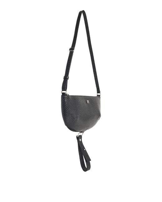 Courreges Black Holy Eclipse Viper Blk Leather Bag