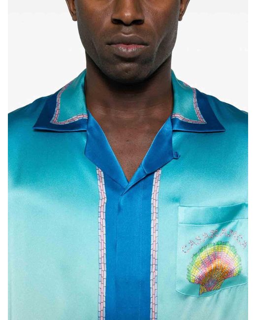Casablancabrand Blue Multicolored Shirt for men
