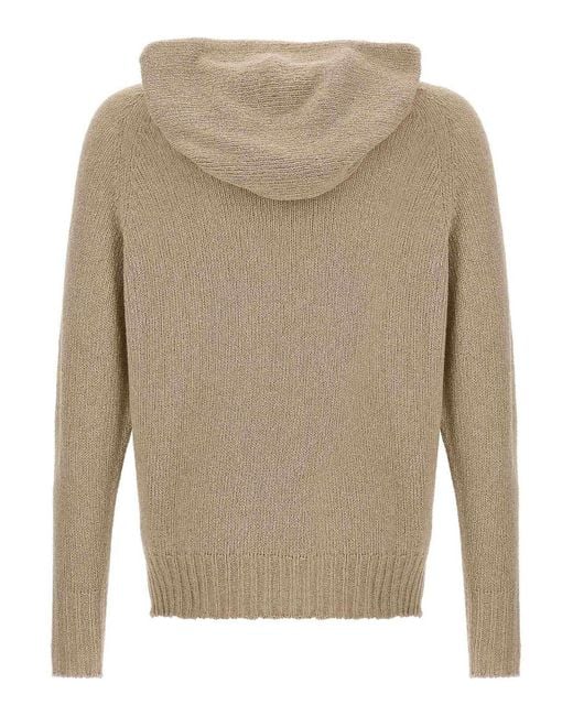 Ma'ry'ya Natural Hooded Sweater for men