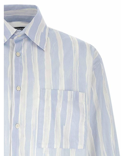 Jacquemus Blue La Chemise Camargue Shirt for men
