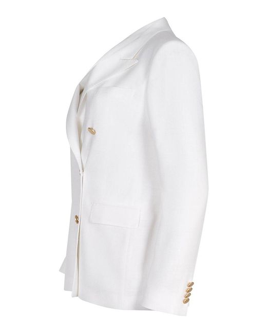Tagliatore White Double-Breasted Jacket