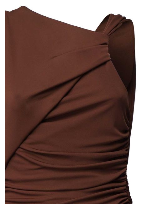 ANDAMANE Brown Dress With Drape