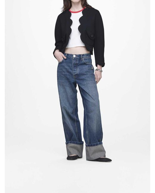 Marc Jacobs Blue Scallop Daisy Lady Jacket