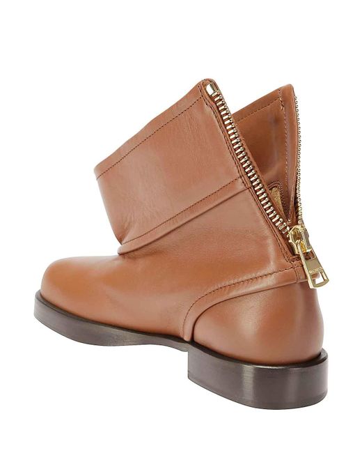 J.W. Anderson Brown Decorative Lateral Zip Boots