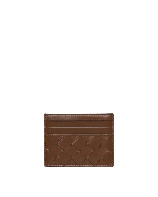 Bottega Veneta Purple Braided Credit Card Holder