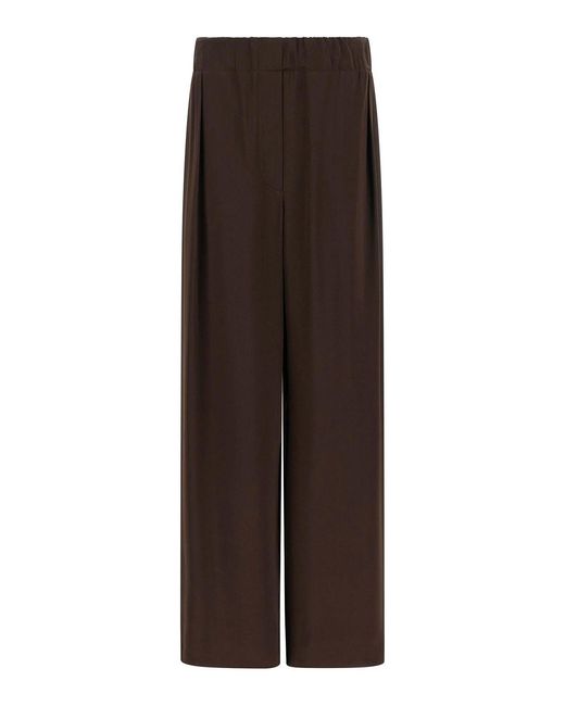 Jil Sander Brown Fluid Viscose Pants