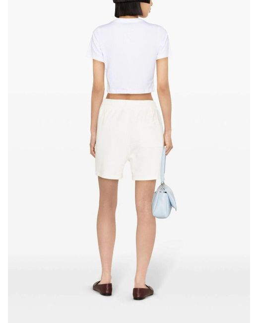 Casablancabrand White Le Jeu Embroidered Shorts