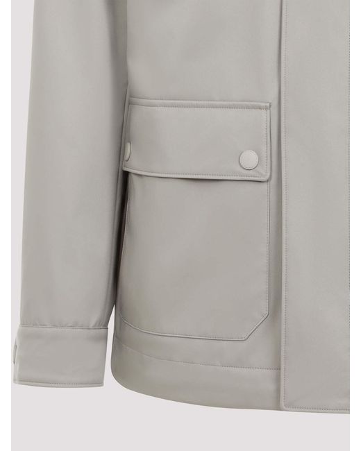 Canali Gray Outerwear Jacket for men