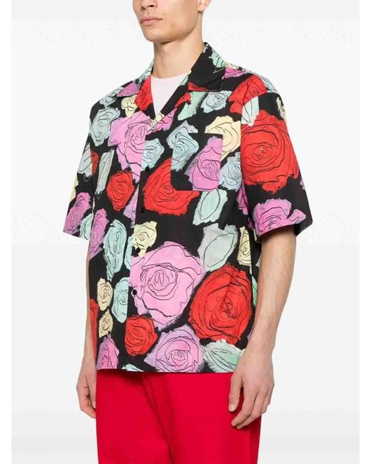 Marni Red Shirt Multicolore for men