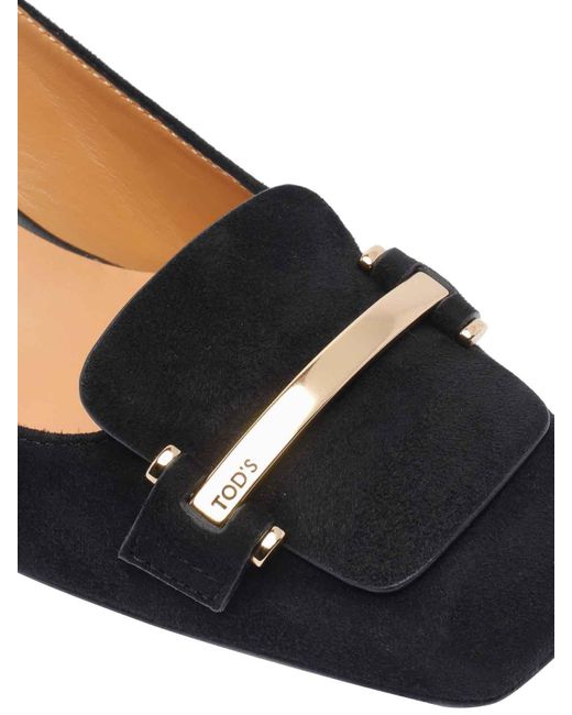Tod's Blue Suede Slingback Pumps