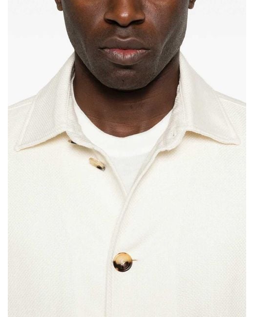 Brunello Cucinelli White Bomber Jacket for men