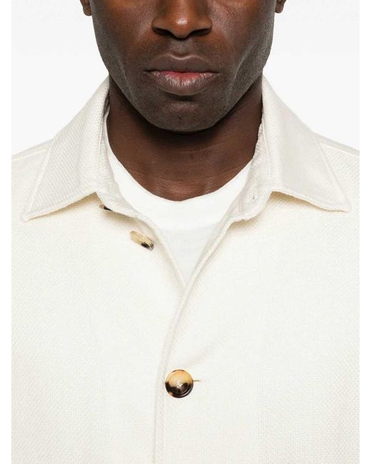 Brunello Cucinelli White Bomber Jacket for men